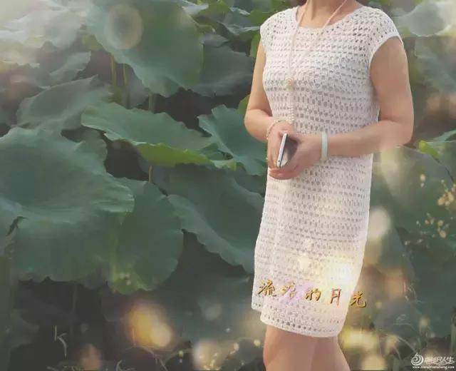 郁金香钩针连衣裙图案图解,钩针编织女士连衣裙视频图解过程