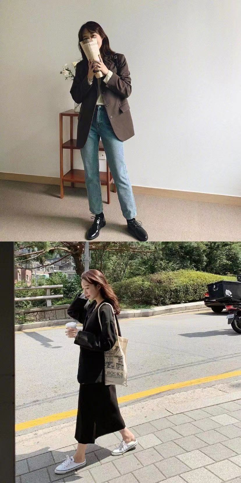 很有冬日韩系穿搭韵味,简约耐看的韩系秋冬穿搭范本