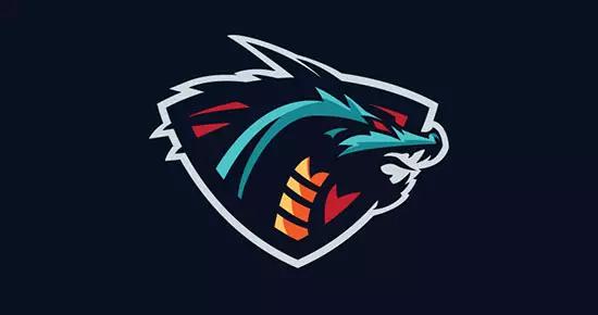 以龙为元素的logo图片,龙logo极简设计