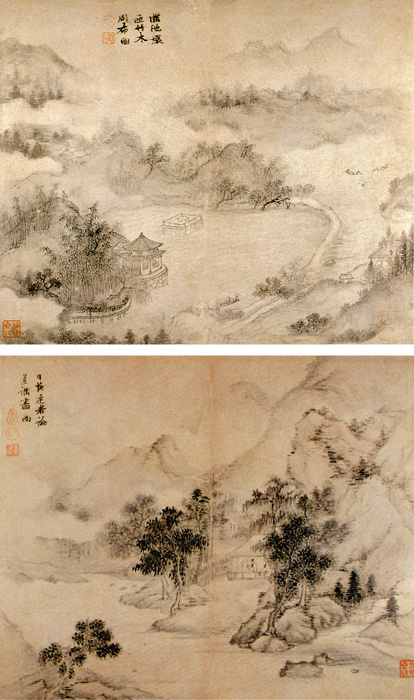 明代吕纪山水画作品高清大图赏析,明代周用山水画作品高清大图赏析