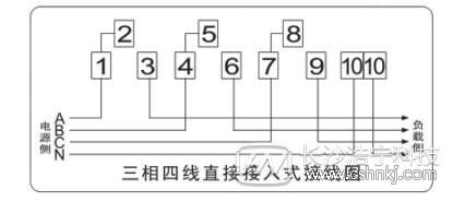 三相四线电表直通接线图,三相四线电表接线图全解