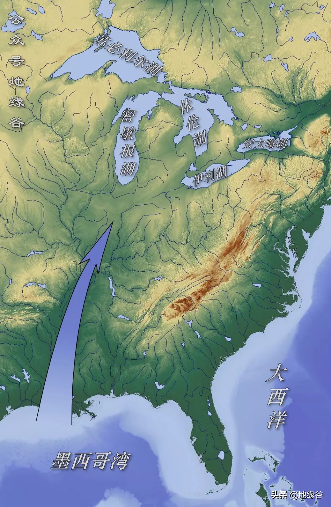 五大湖是怎样从墨西哥湾出海的？