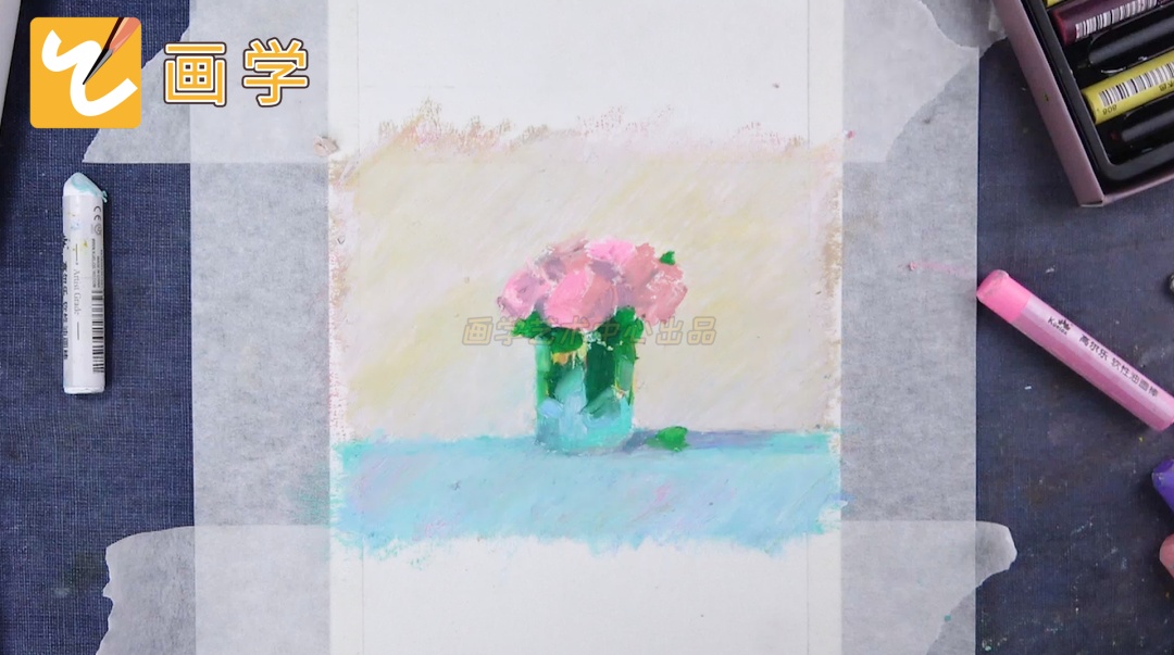 最近超火的油画棒教程，静物景色，一起学画画！