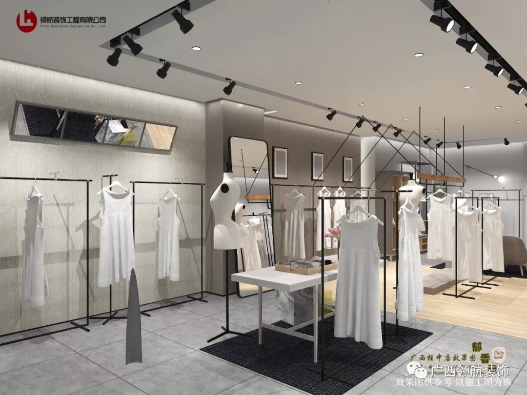 女装店简单装修风格效果图,高级灰女装店装修风格
