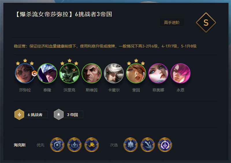 s6云顶之弈推荐阵容神超,s6云顶之弈神超推荐阵容