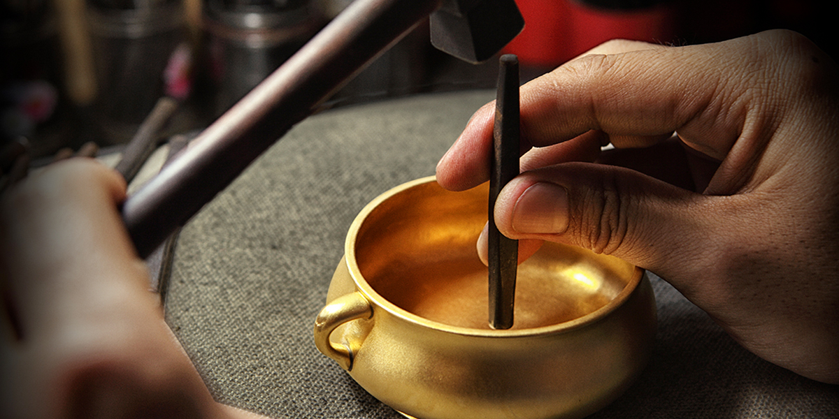 什么是古法祥瑞金器,古法黄金加工工具