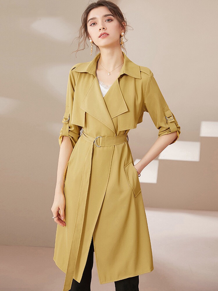 不易褶皱的风衣面料,简单大气上档次的风衣