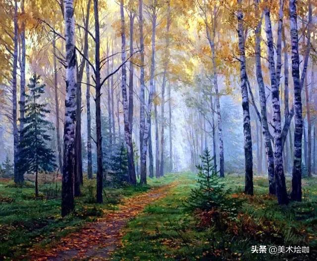 俄罗斯现代油画风景油画作品欣赏,可以让人美哭的风景
