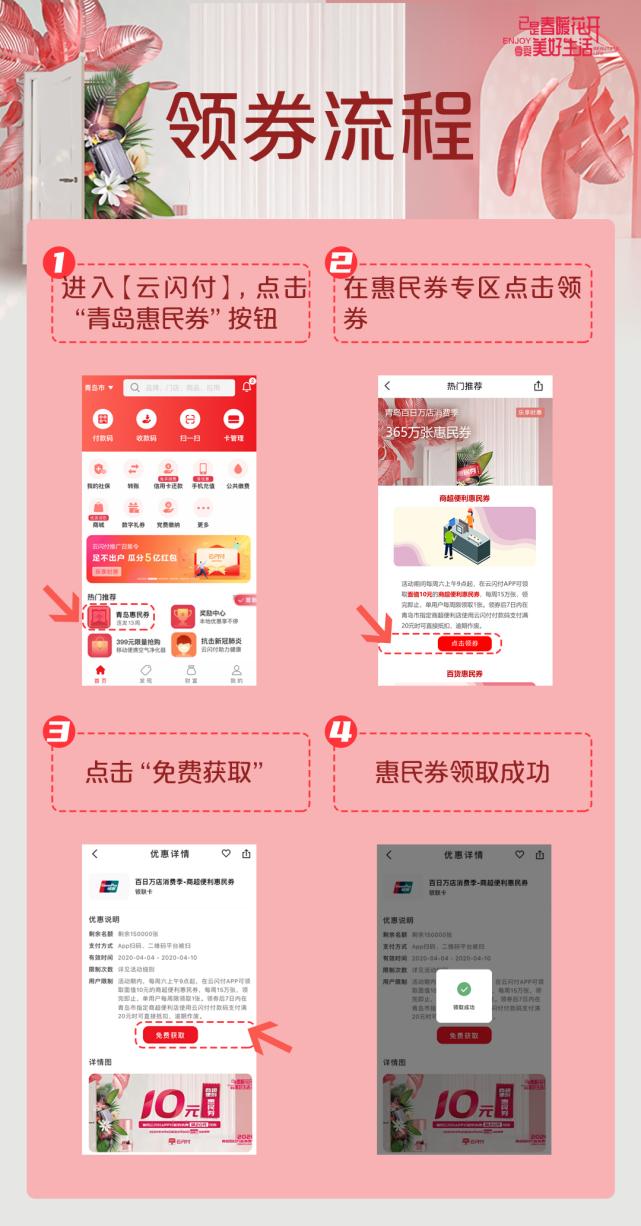 青岛惠民券怎么领取,青岛惠民券每天都能领么