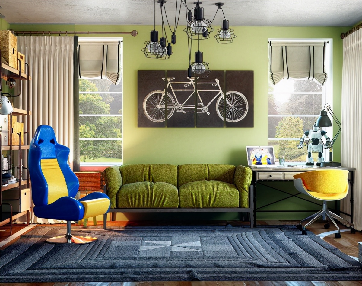 创意卧室,青少年男孩房卧室设计