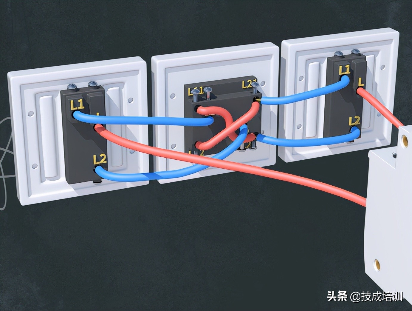 三开双控做单控使用如何接线,单控开关怎么改成单控双控
