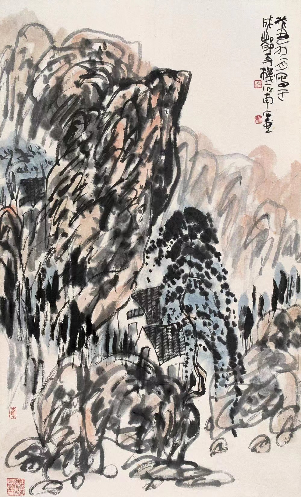 古代田园诗词山水画作品欣赏,历代名家山水画题诗