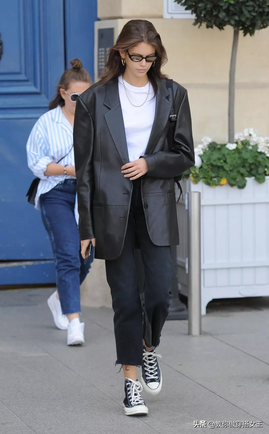 春天穿搭帆布鞋,春天倪妮穿衣搭配