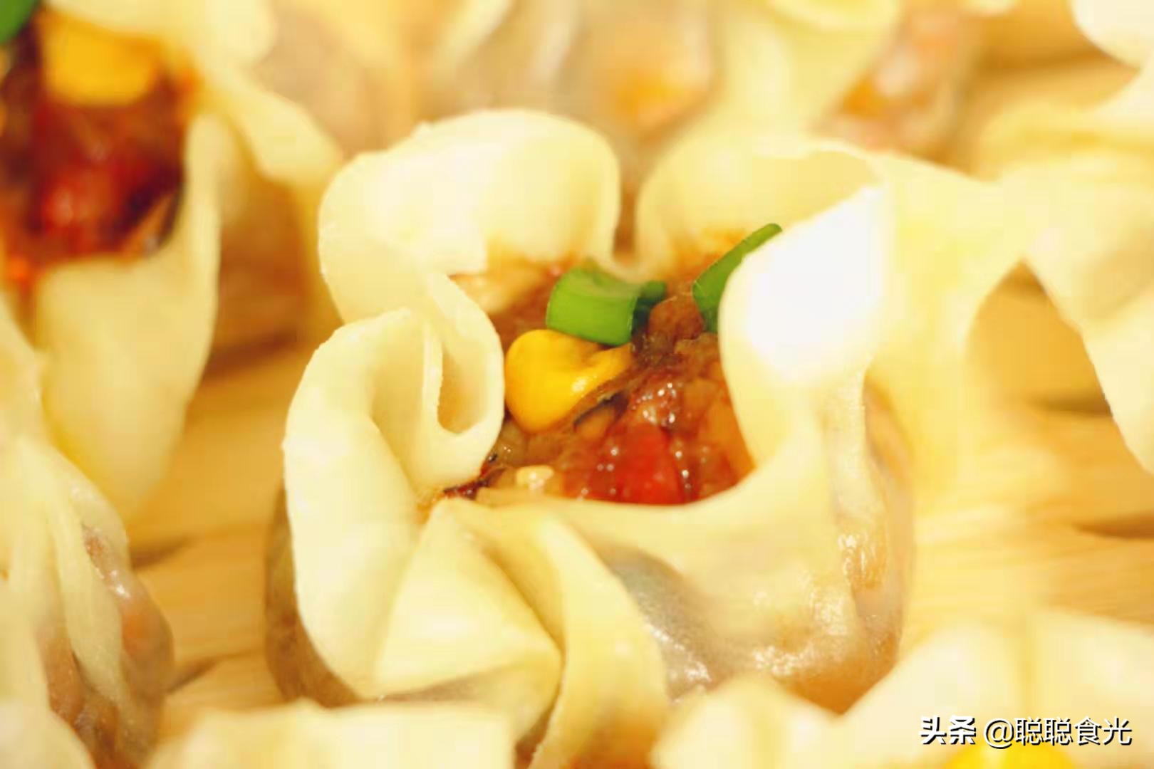 用剩米饭和饺子皮做的烧麦,用饺子皮做烧卖怎么做