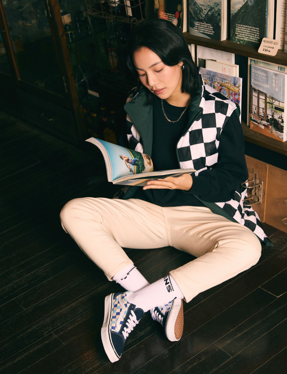 棋盘格女孩,棋盘格元素天生自带酷感