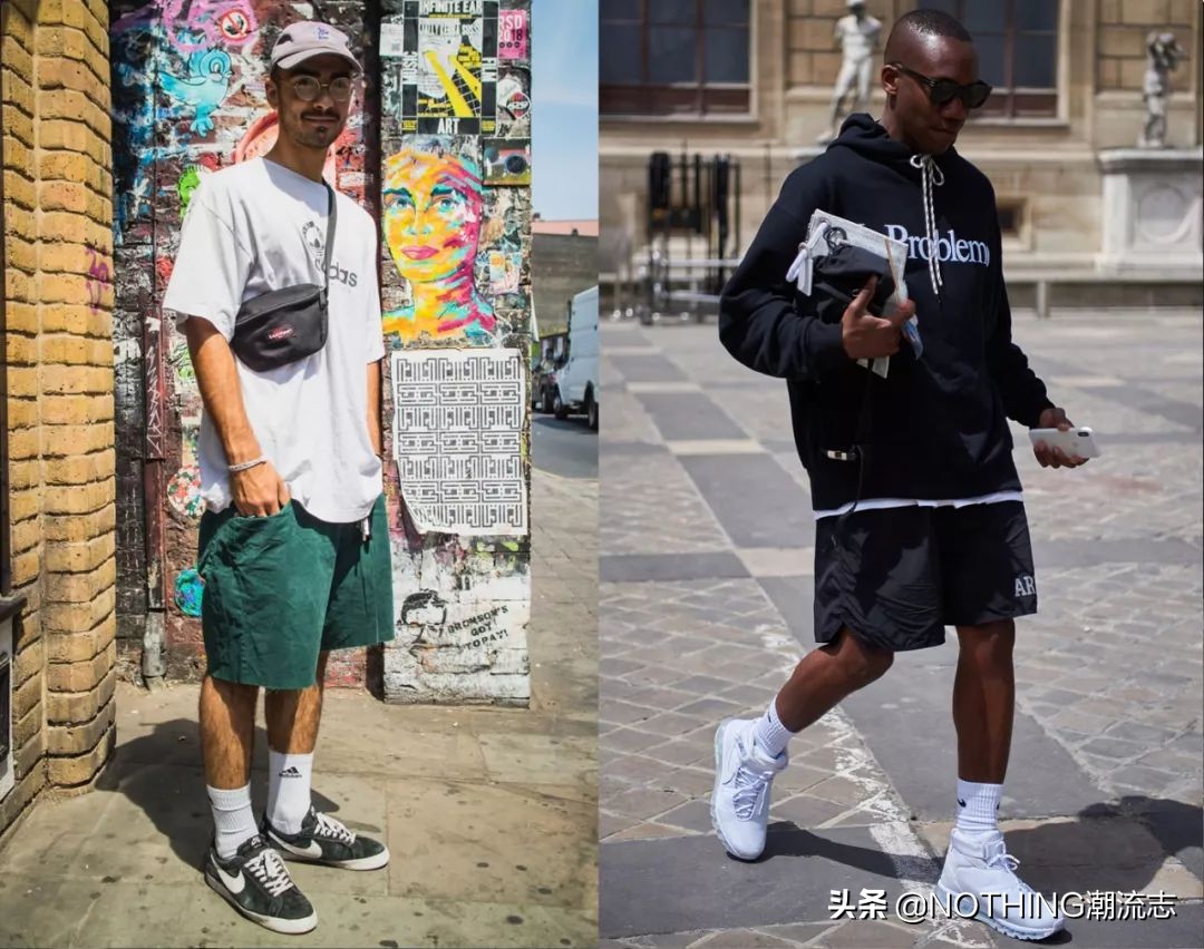 棕布洛克男鞋配短裤,配短裤的高级男鞋