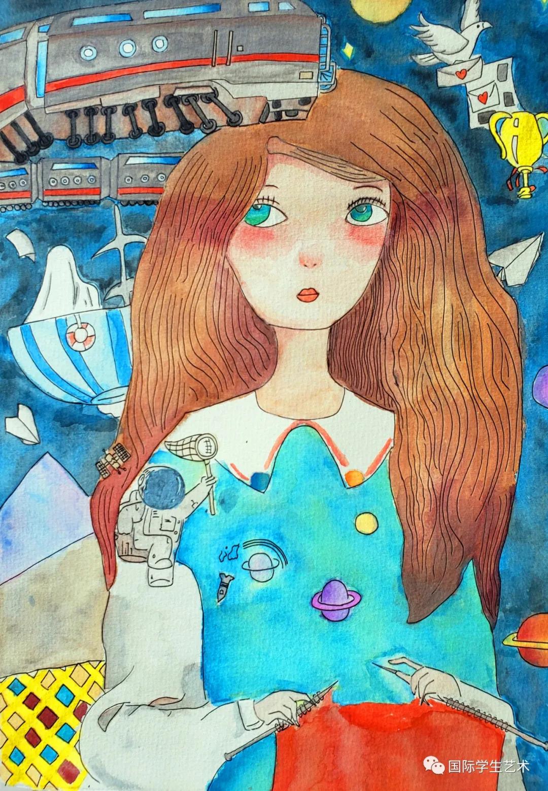 2018世界杯儿童画获奖作品,第十一届世界杯青少年绘画大赛