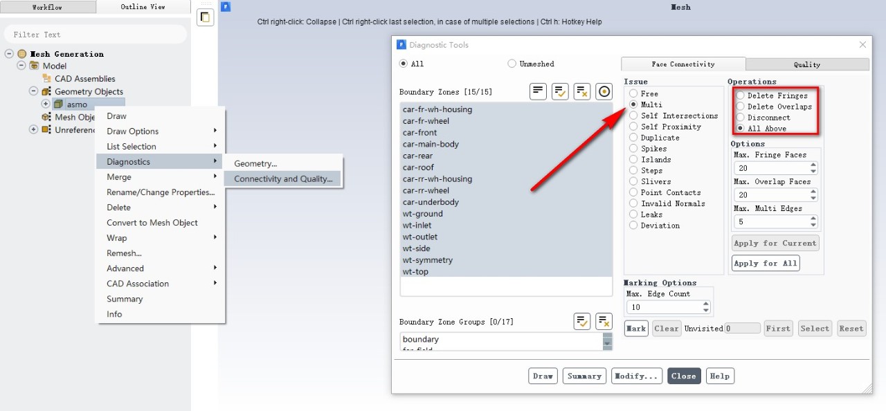 fluentmeshing网格数量在哪看,fluentmesh如何查找有问题的网格