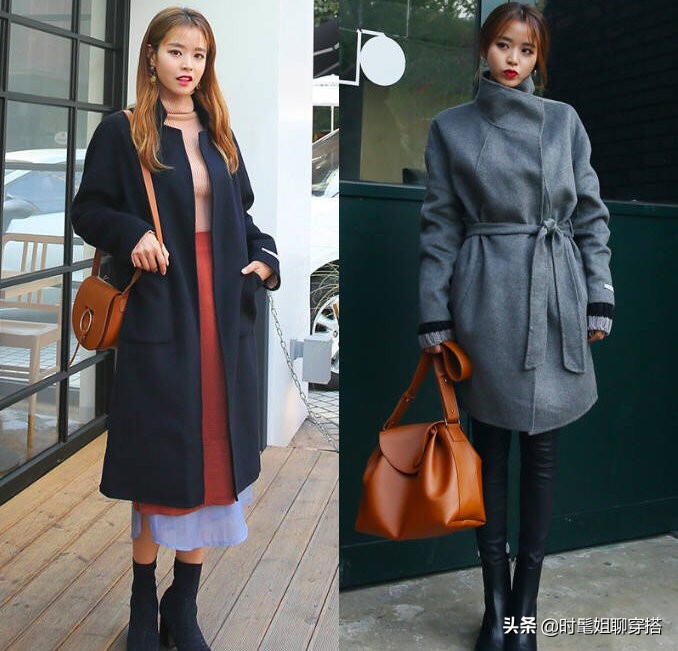 韩国女生穿大衣,韩国女生真的好会穿搭