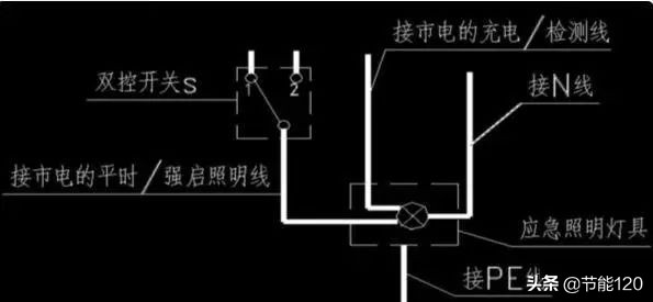 应急灯二线开关接线方法视频,应急灯搭接线正确接线方法