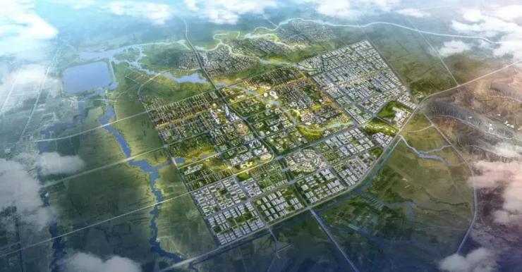 盛乐恒大金融小镇,恒大金融小镇一期鸟瞰图