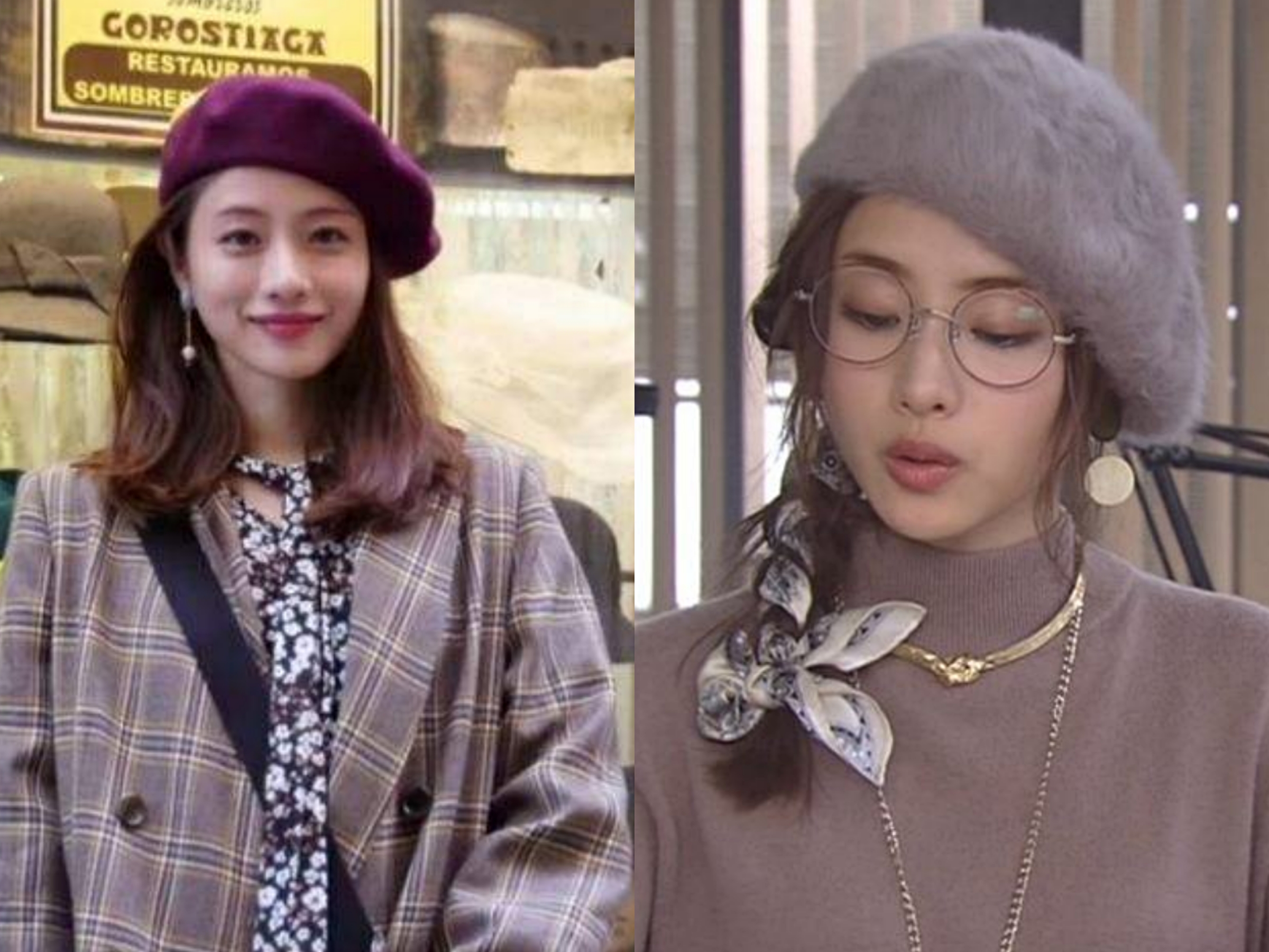 帽子女款脸大显脸小薄款,头大脸大怎样戴帽子好看