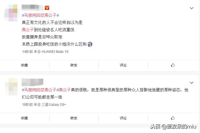 马思纯怼燕公子完整版,马思纯回怼燕公子完整版