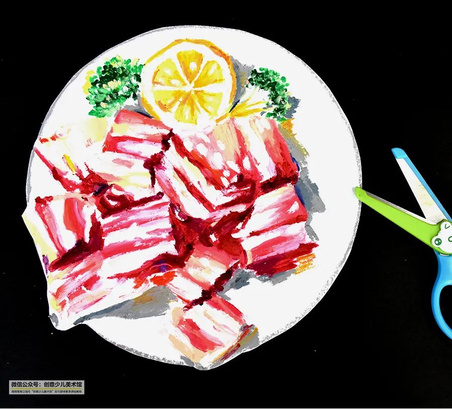 五花肉重彩油画棒教学目标,油画棒儿童画简单又漂亮详细教程