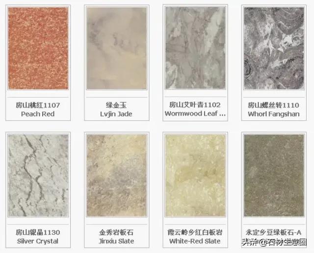 世界石材标准图谱电子书,常用石材品种名称大全图谱