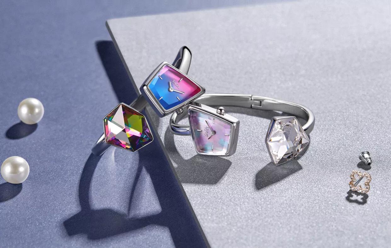 saga世家手表天猫,SAGA世家品牌手表女士石英腕表