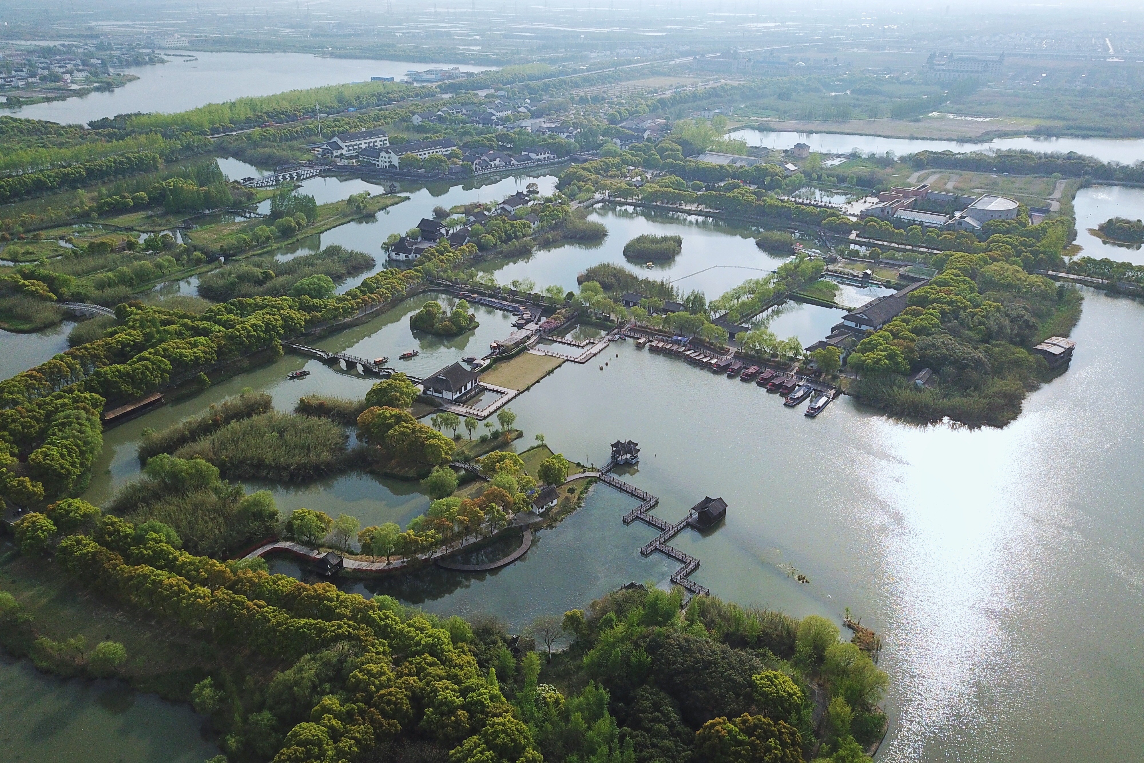 常熟沙家浜一日游结束,常熟水上花田沙家浜