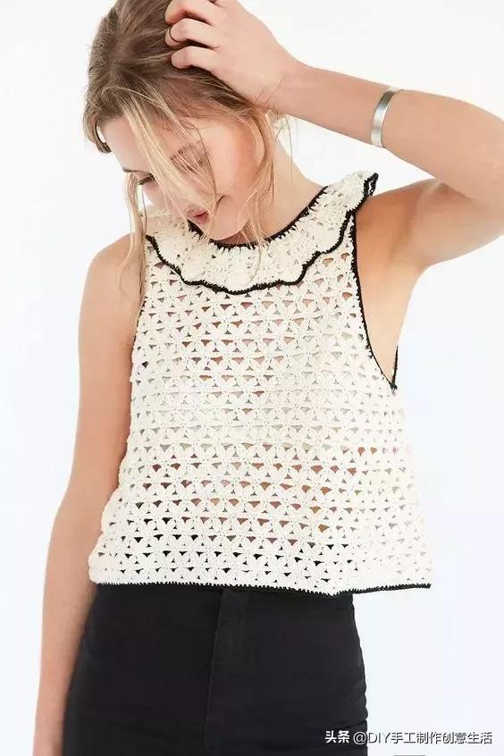 夏天来了，一定要钩一套给自己，有钩织教程