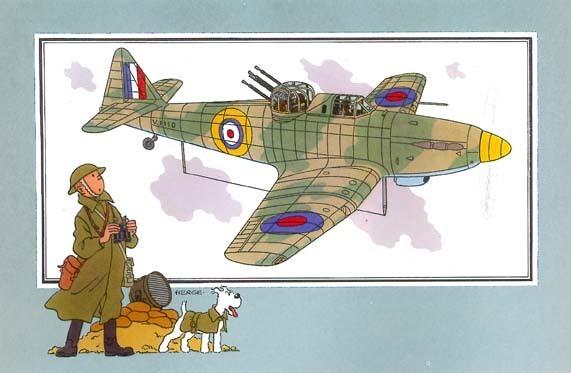 丁丁历险记飞机,丁丁历险记之二战飞机
