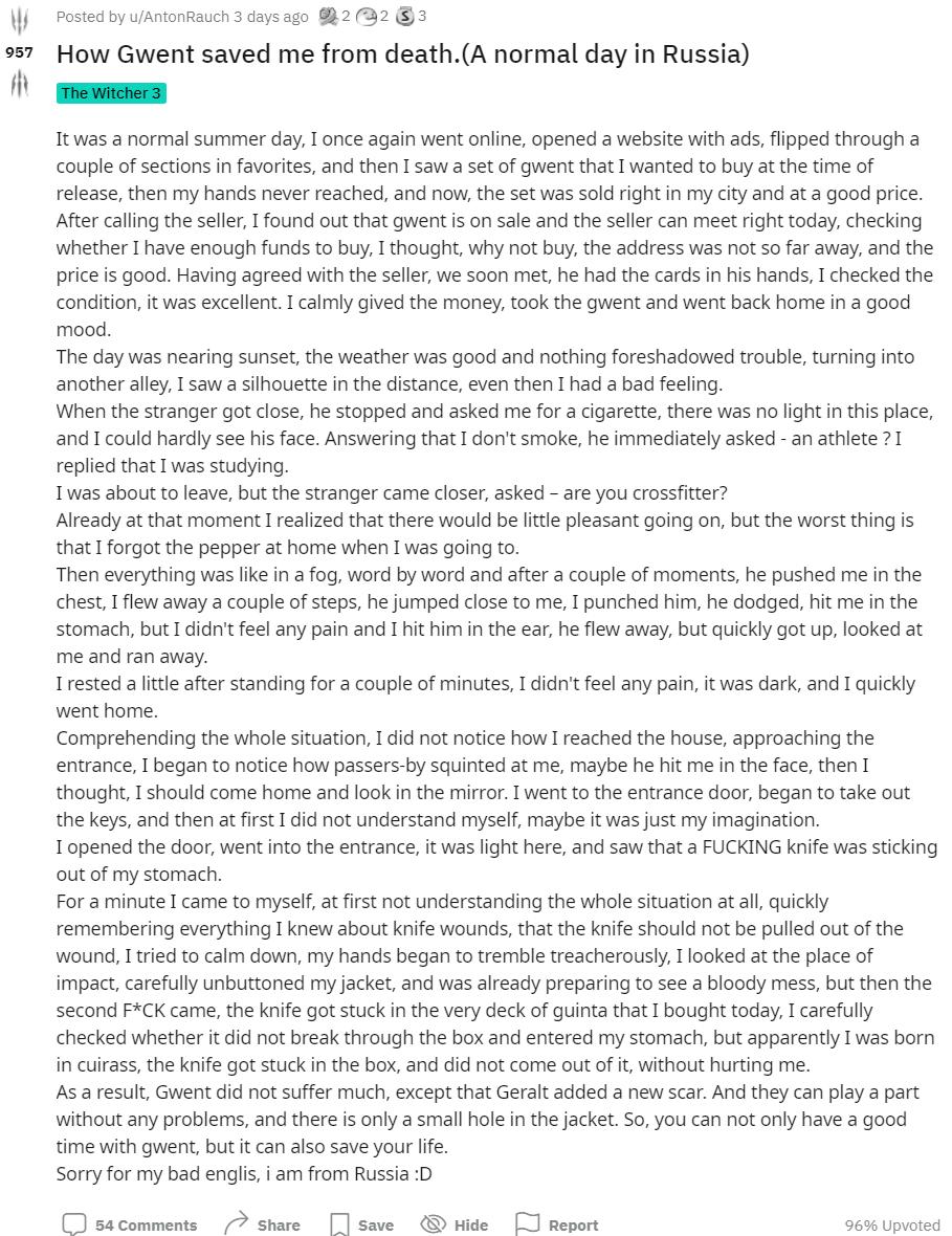 幸运玩家竟被昆特牌救命！老任时隔33年再次霸榜