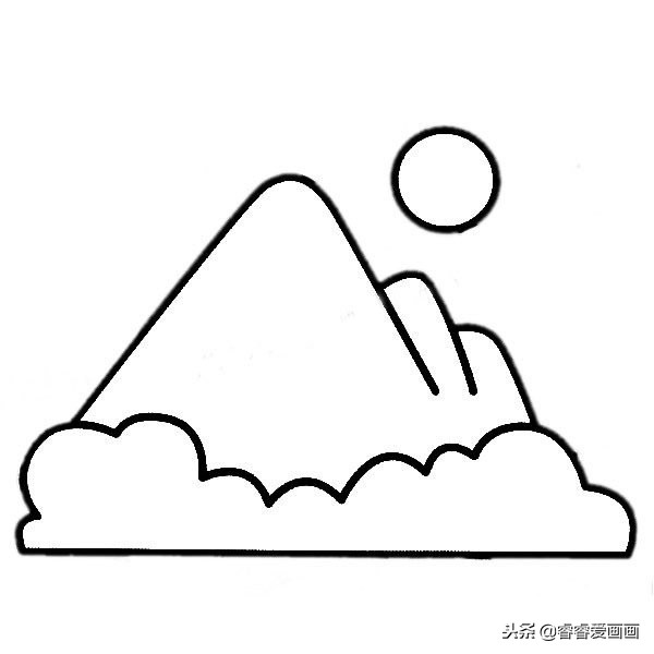 儿童公园简笔画彩色场景风景人物,幼儿风景简笔画大全最简单漂亮