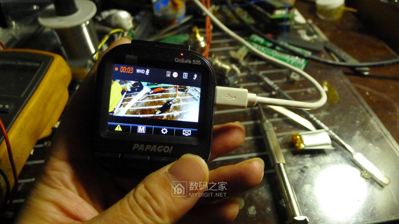 PAPAGO！GoSafe535行车记录仪拆解+电源接反故障维修