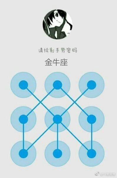 十二星座手势密码摩羯,12星座的专属手势锁屏密码