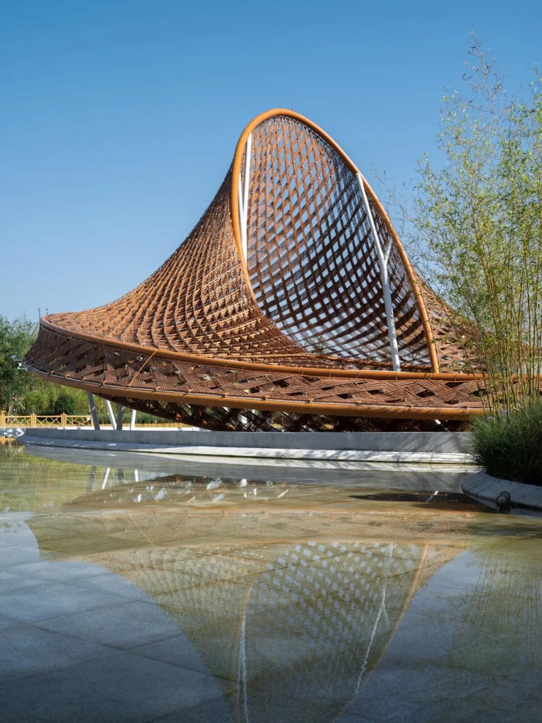 三维编织，第十届中国花卉博览会竹藤馆