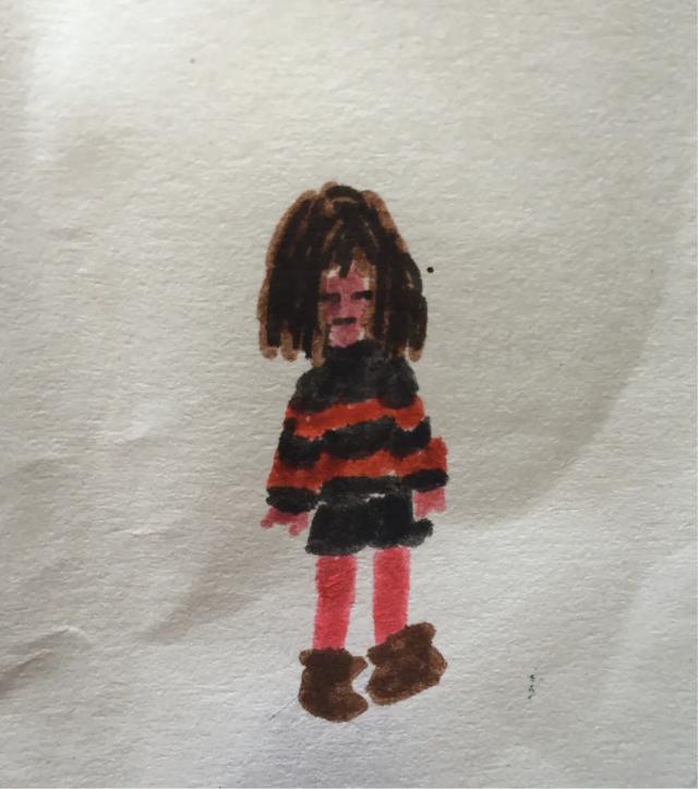 （作者手绘）各AU的Frisk，猜猜是哪些AU的（可能有些画的不好）