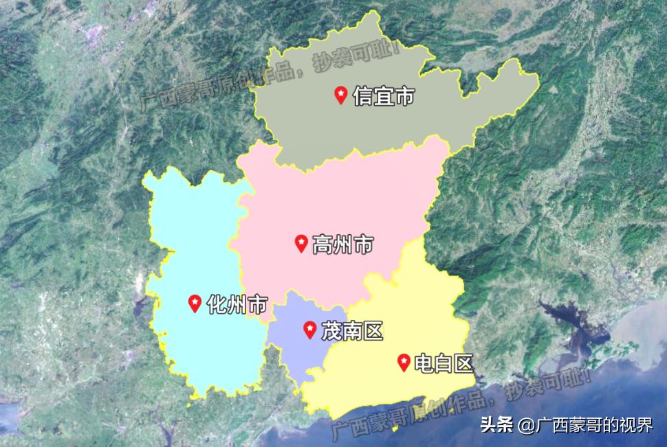 广东茂名高州卫星地图,广东茂名地图分析