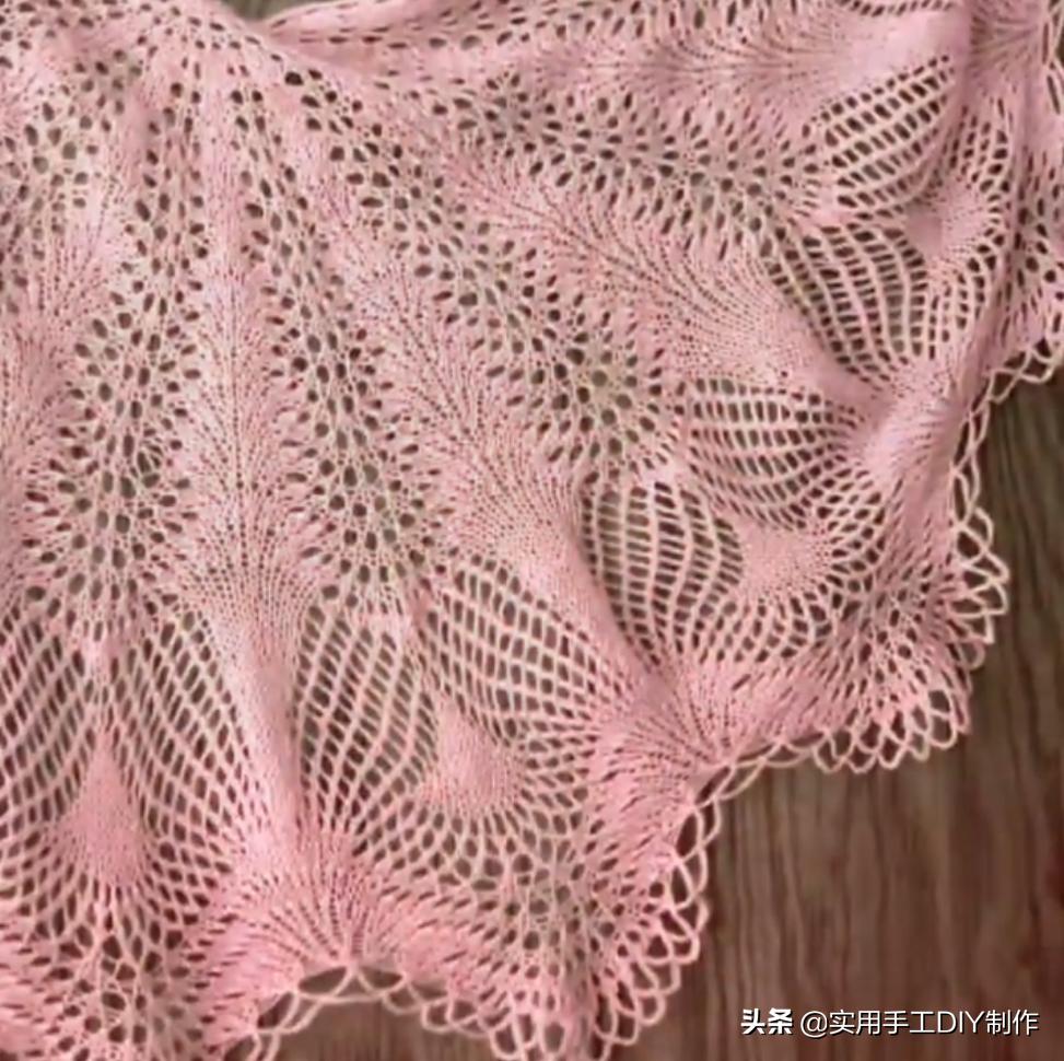 彩色蕾丝钩织披肩拼接花,晓夏手工钩编扇形花披肩