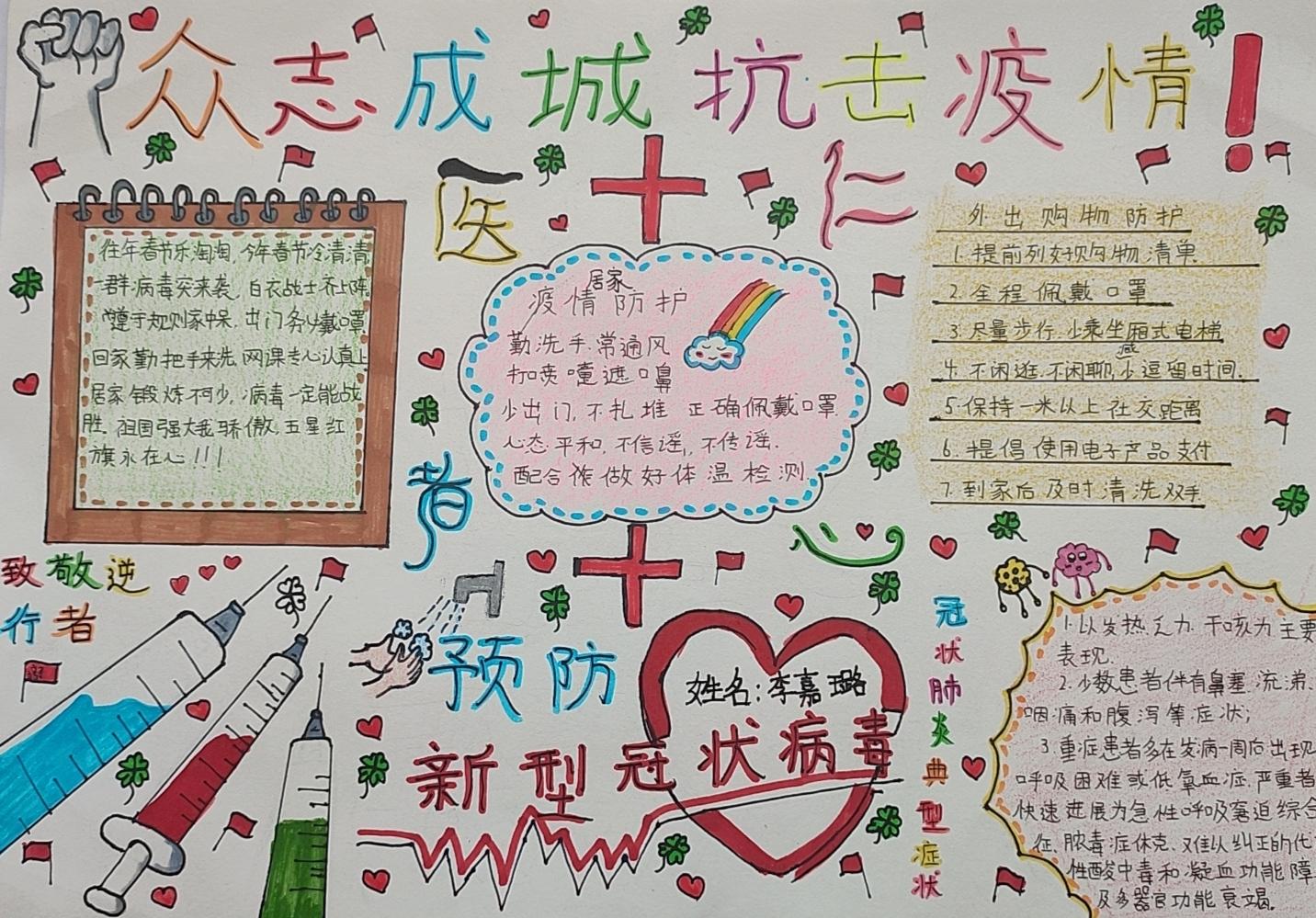 童心“战疫”,致敬英雄——丁里长镇中心小学学生手抄报展示