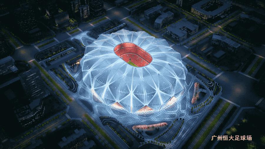 广州恒大足球场灯光图,广州恒大足球场最新消息