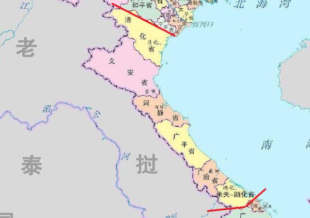 越南八大行政区划中文地图,越南八大区域面积