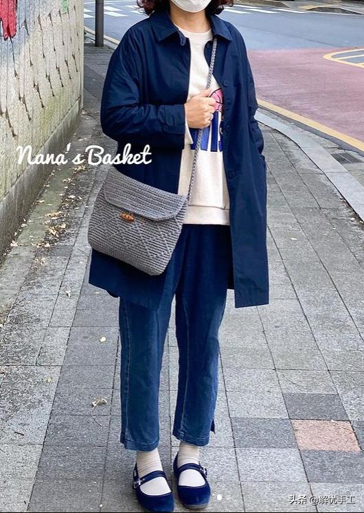 韩国钩针教程,简单的钩针编织包