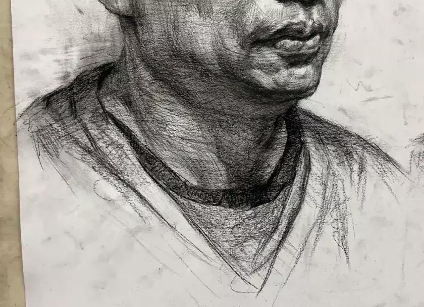 素描头像作画步骤,素描人物头像步骤图