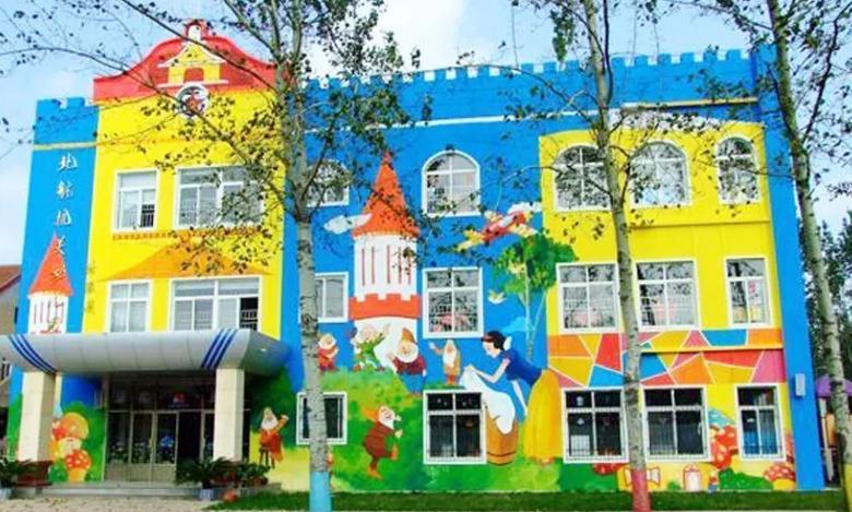 幼儿园最新墙绘图片简单又漂亮,幼儿园墙绘效果
