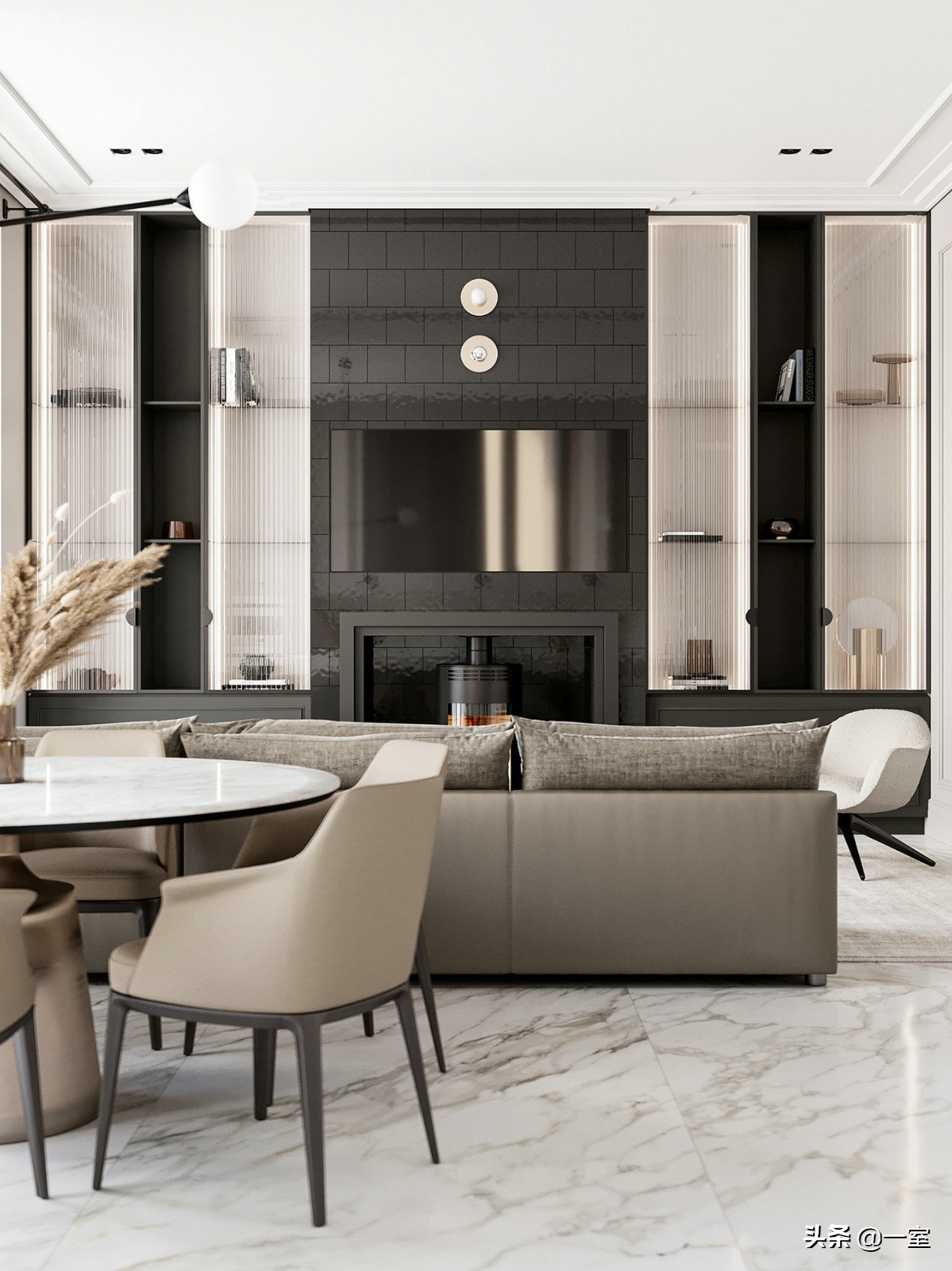 3.3米背景墙设计,客厅背景墙设计简约款