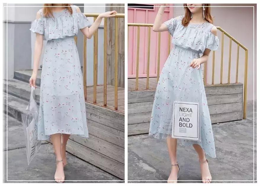 连衣裙学生夏季显瘦韩版,学生气质连衣裙甜美风