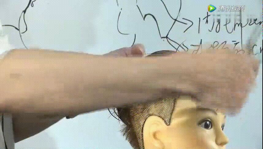 侧背头男发型剪发教程手法,韩式男士飞机头吹风教程